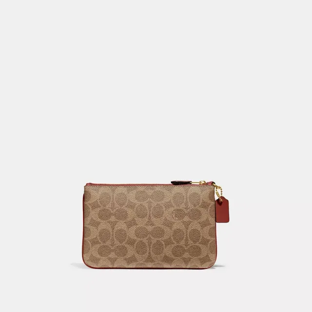 Coach Small Wristlet In Signature Canvas Square One