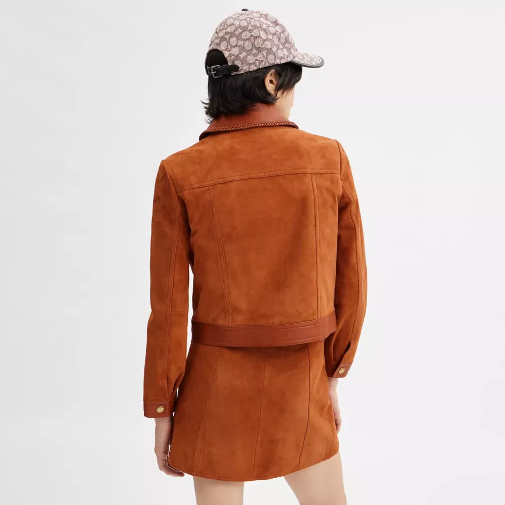 Coach on sale suede coat