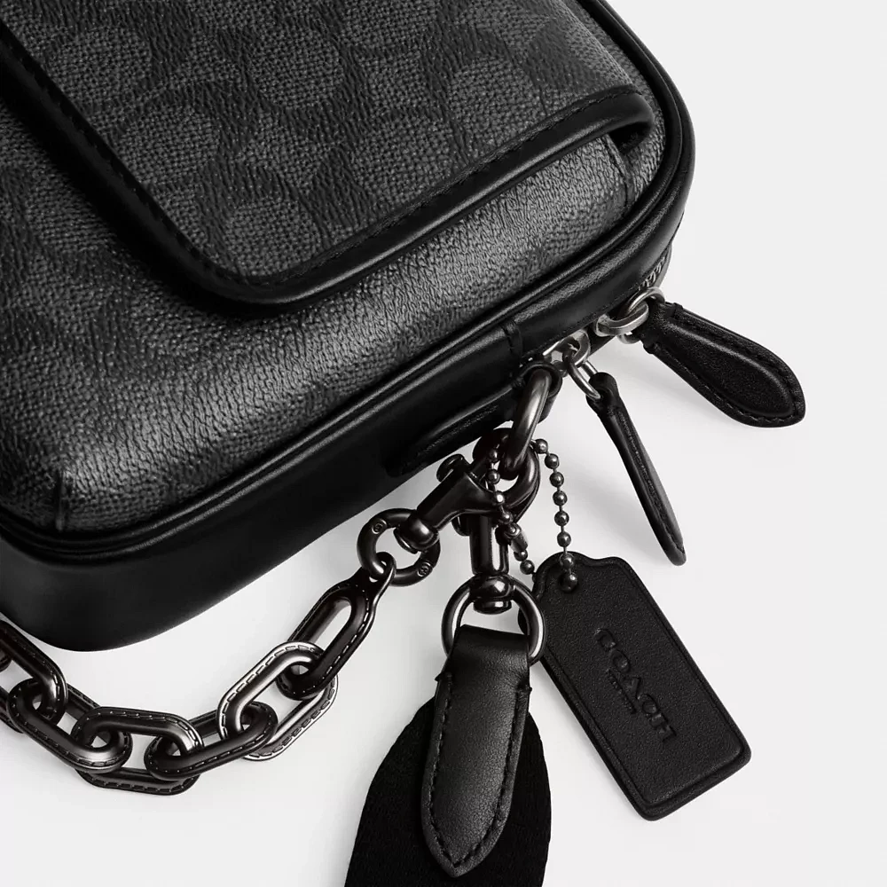 Shop COACH® Charter Flap Crossbody Bag 24 In Signature