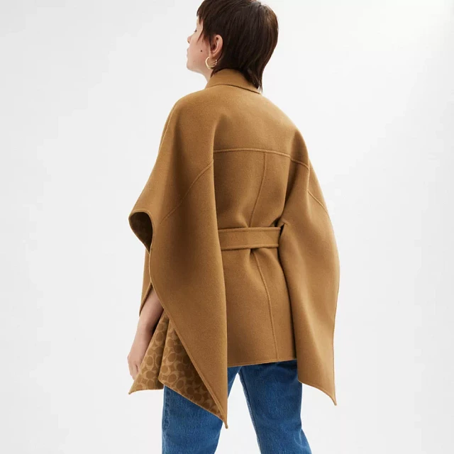 COACH® Double Face Wool Cape | Arden Fair