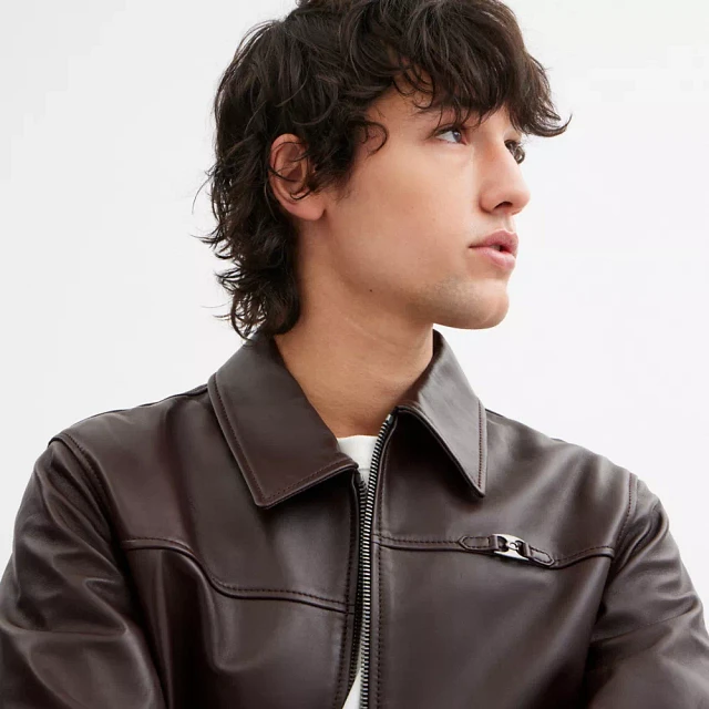 COACH® Heritage C Lightweight Leather Jacket | Square One