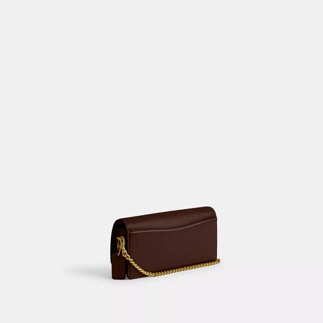 【as\"on】BRYNN CHAIN WALLET Chanel Cambon Line Chain Wallet Coco Mark Calfskin Black
