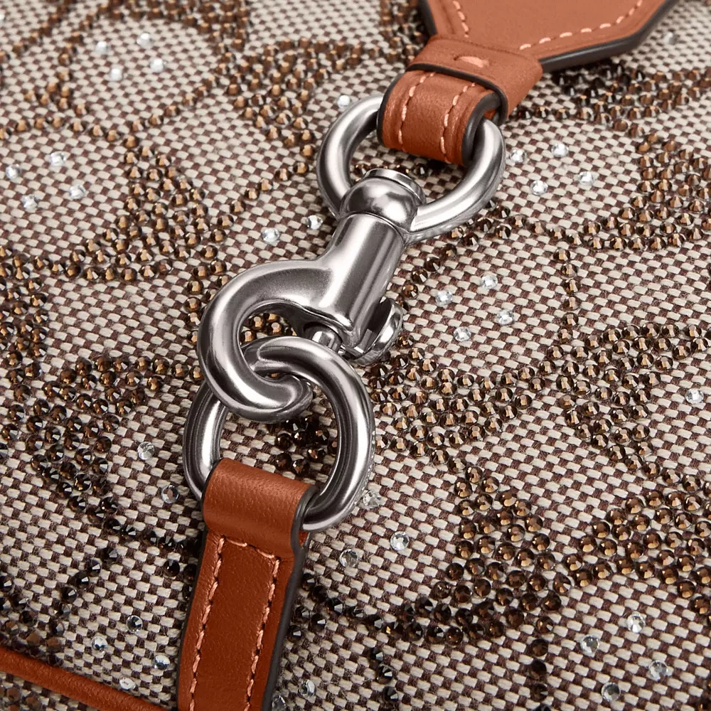 Coach Hamptons Hobo Bag In Crystal Signature Jacquard