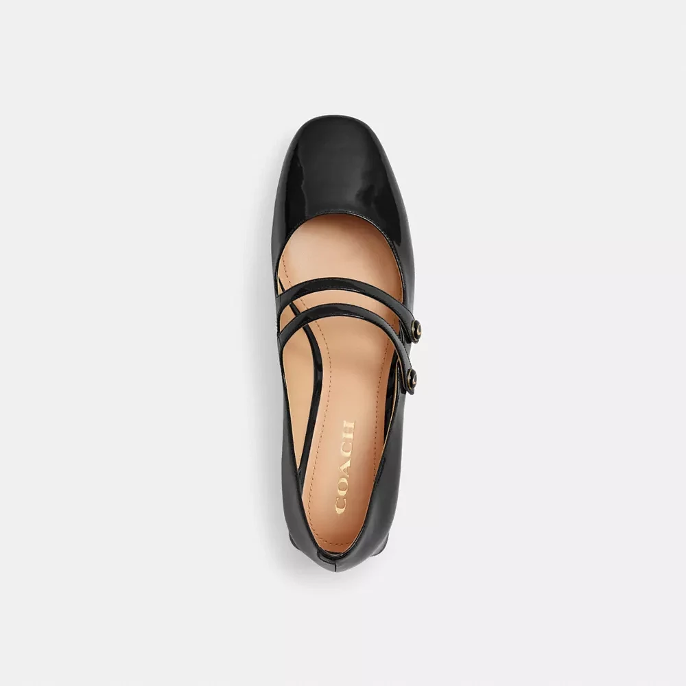 ★COACH★K-POPアイドル愛用★Angelina Mary Jane★パンプス Amazon.com | Coach Women's Angelina Mary Jane Flat, Black