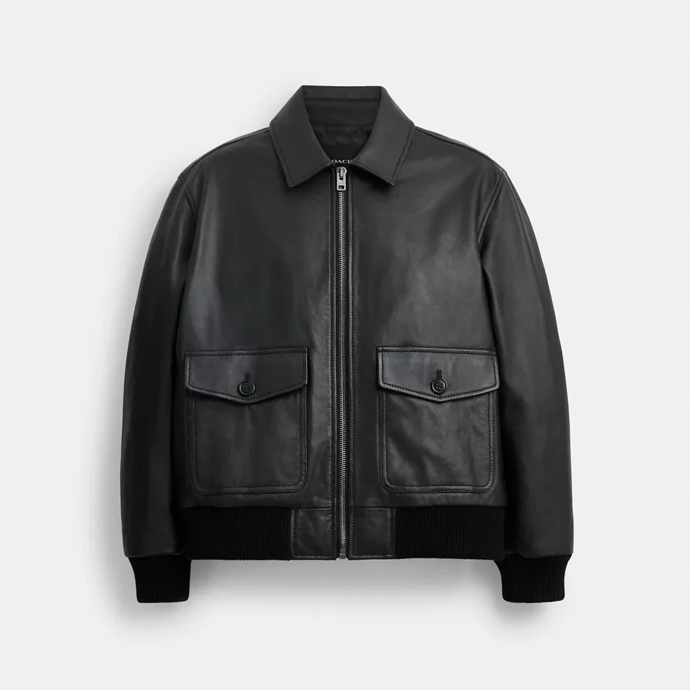 Coach Leather Bomber Jacket | Scarborough Town Centre