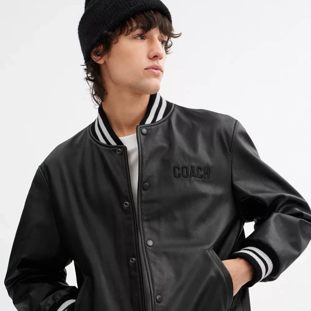 Coach Leather Varsity Jacket | Scarborough Town Centre