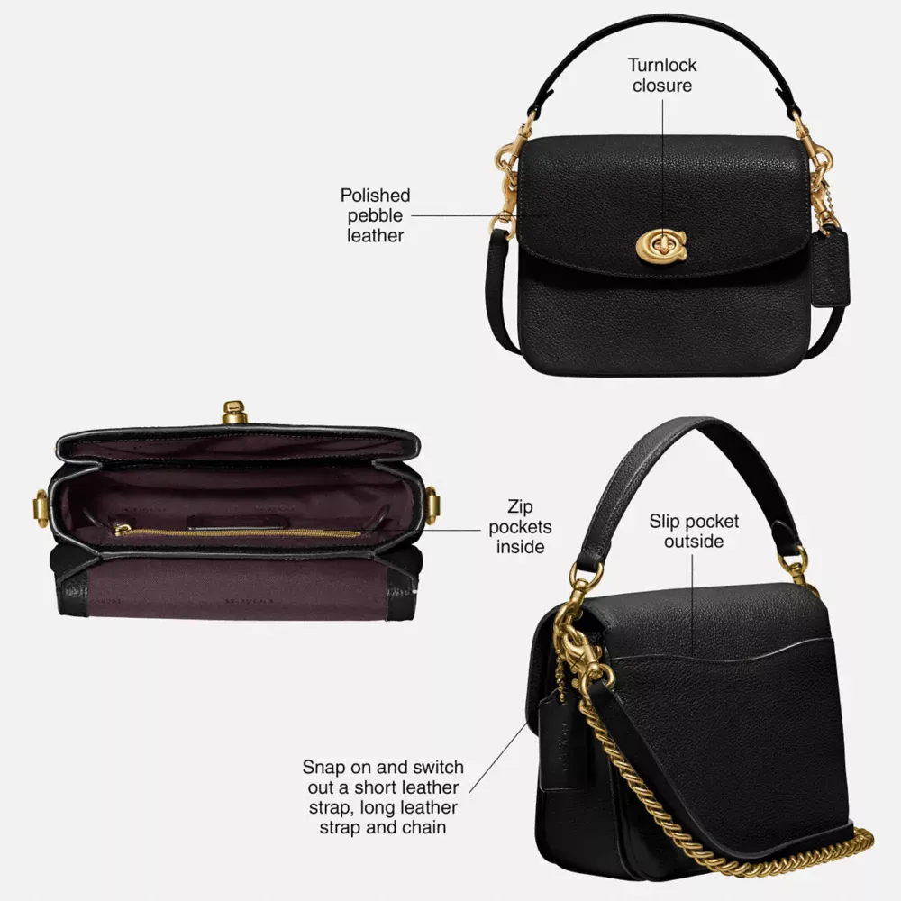 Polished pebbled leather cassie crossbody 19 deals
