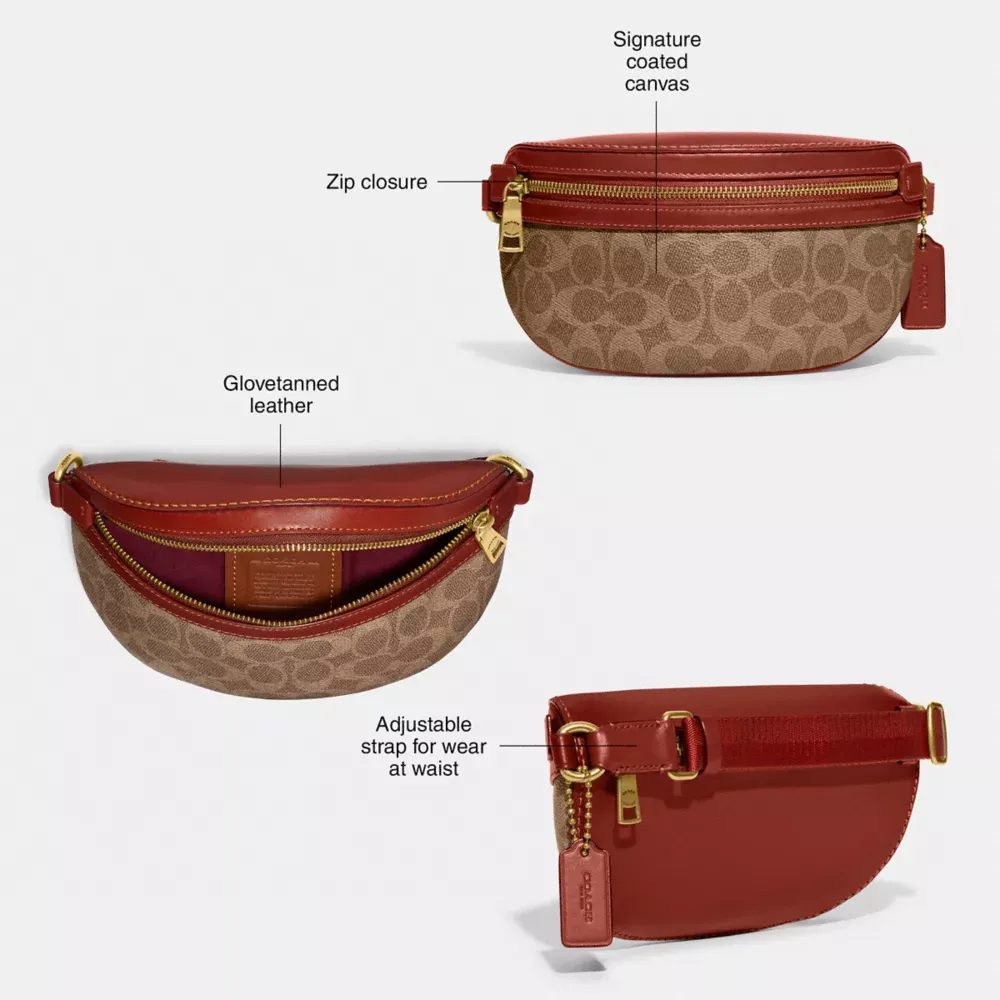 Coach belt bag signature canvas sales