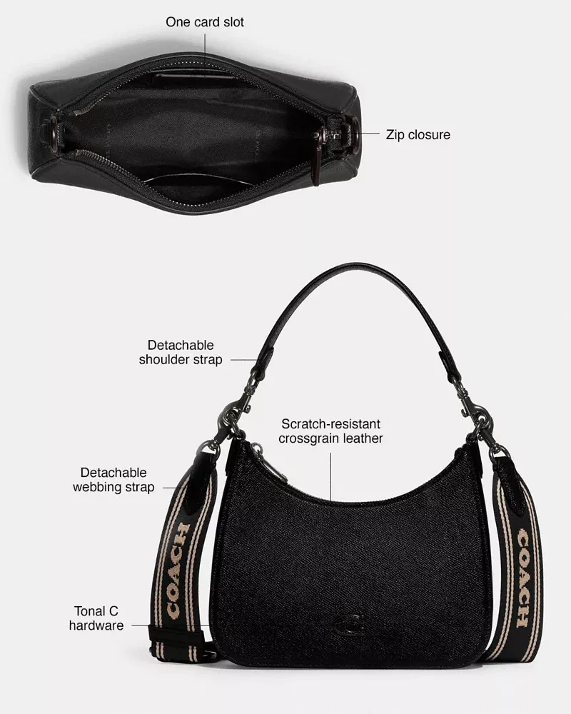 Coach Hobo Crossbody Bag With Signature Canvas at Mall of