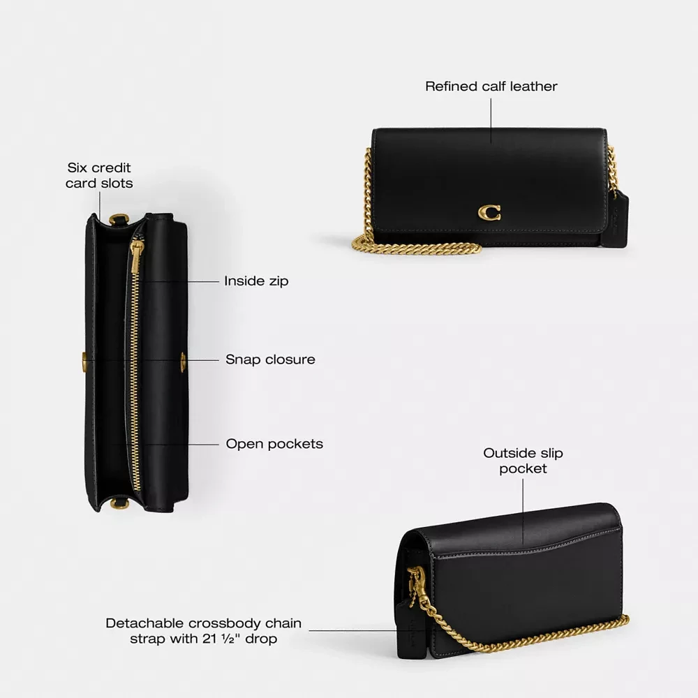 COACH® | Evie Long Wallet With Chain