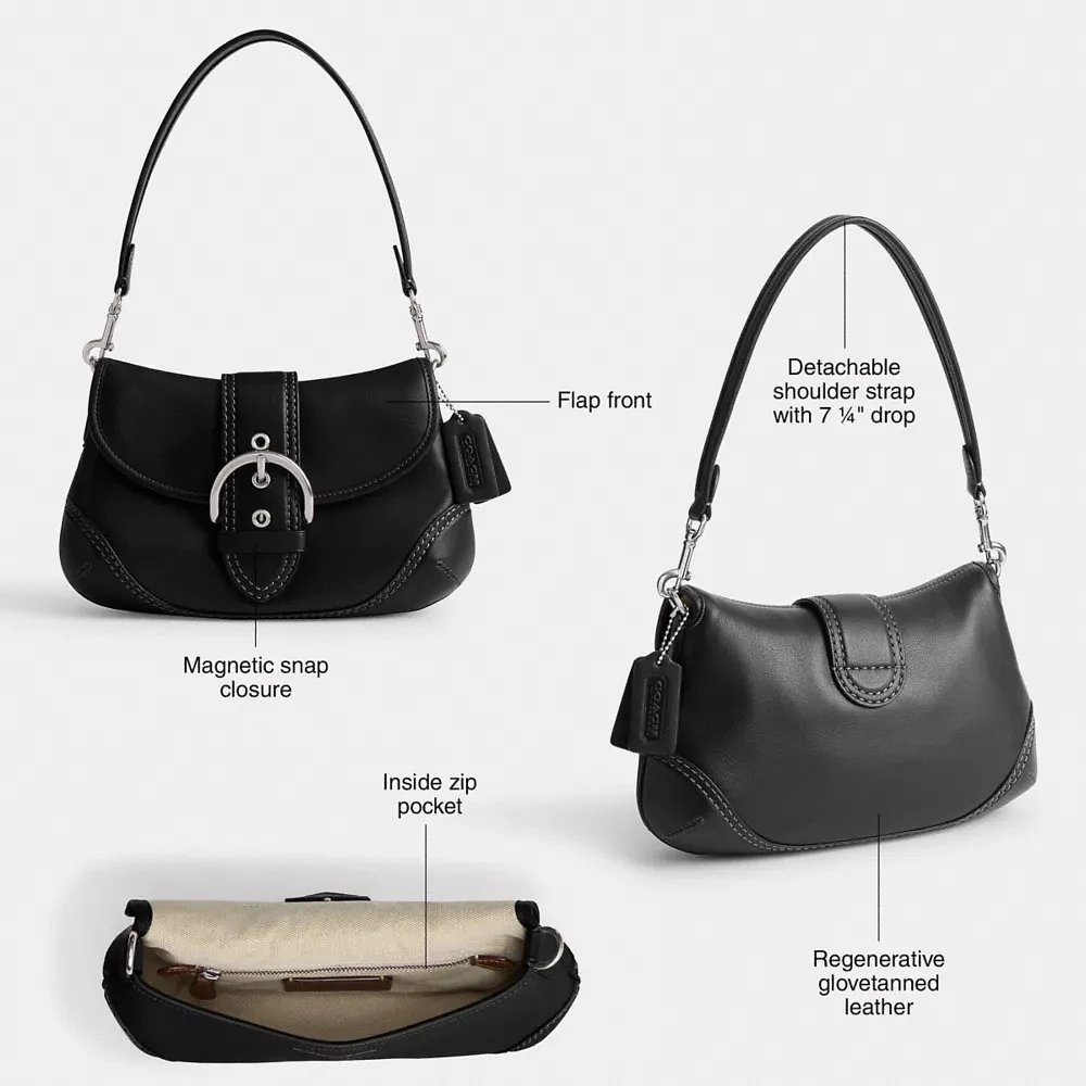 Shop COACH® Soho Flap Bag In Regenerative Leather at Beverly