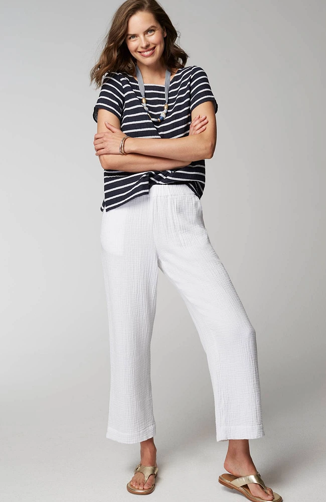 J. Jill Cotton-Gauze Cap-Sleeve Top at CoolSprings Galleria