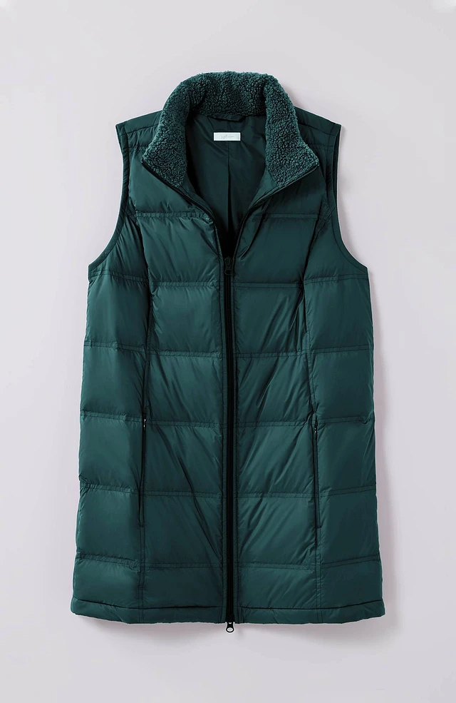 J. Jill Zip-Front Down Puffer Vest at CoolSprings Galleria