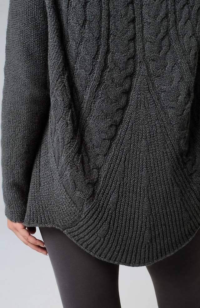 J. Jill Pure jill curved-hem cabled cardi | Hamilton Place
