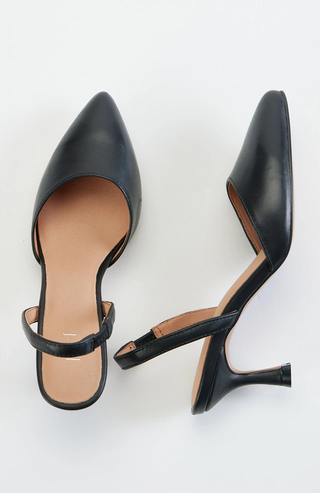 ★JILLSTUART★ [Steel] Point Toe Slingback 2 COLORS (JLSO5E1 SIENNA SLINGBACK HEELS | JJill