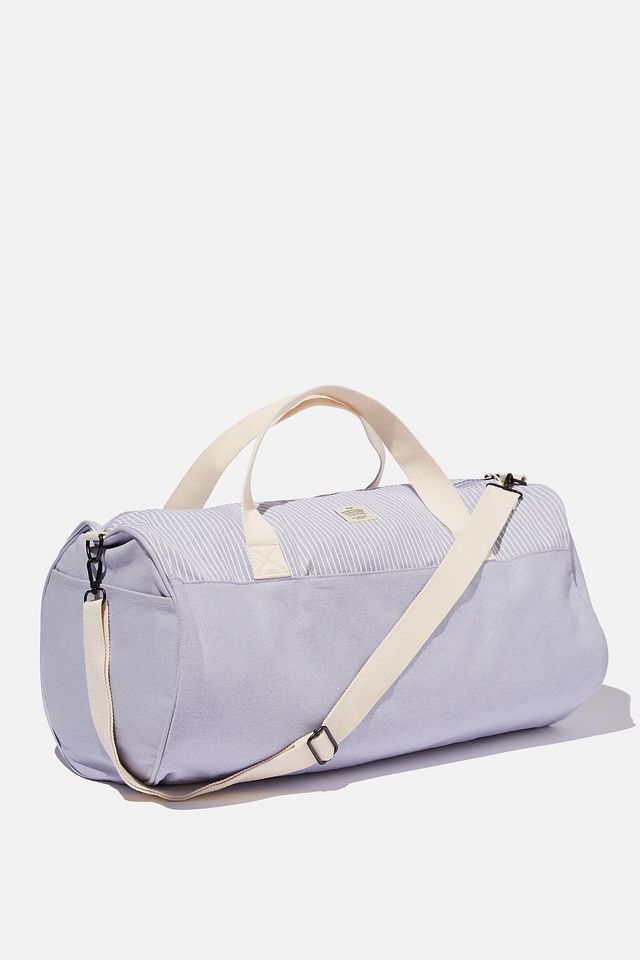 Typo canvas barrel bag clearance