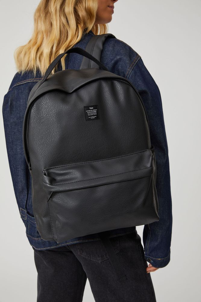 Typo top black backpack