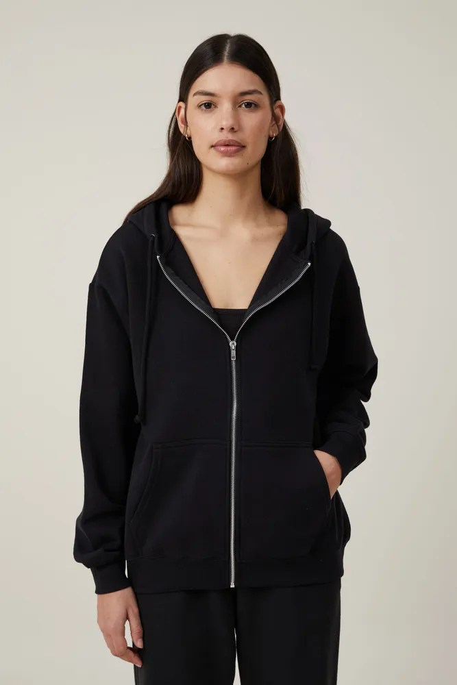 Zip through outlet hoodie