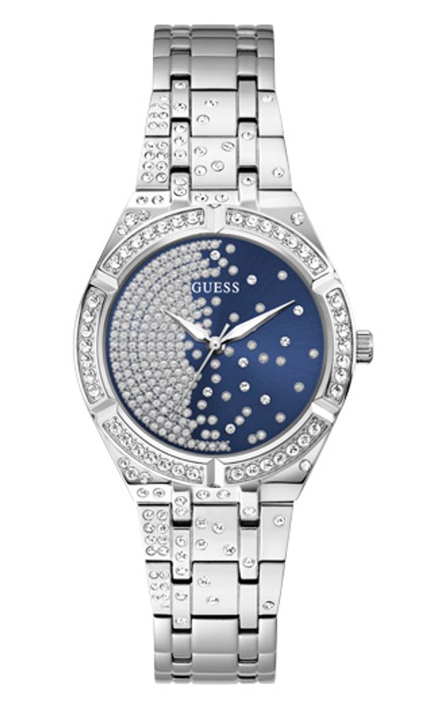 Guess women's stainless sales steel crystal watch