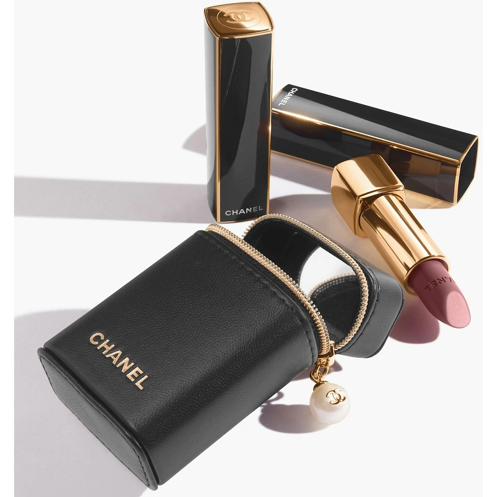 【新品】CHANEL ROUGE ALLURE VELVET 2個リップ＆ポーチ CHANEL Rouge Allure Velvet Les Perles Set Of 2 Luminous Matte Lip