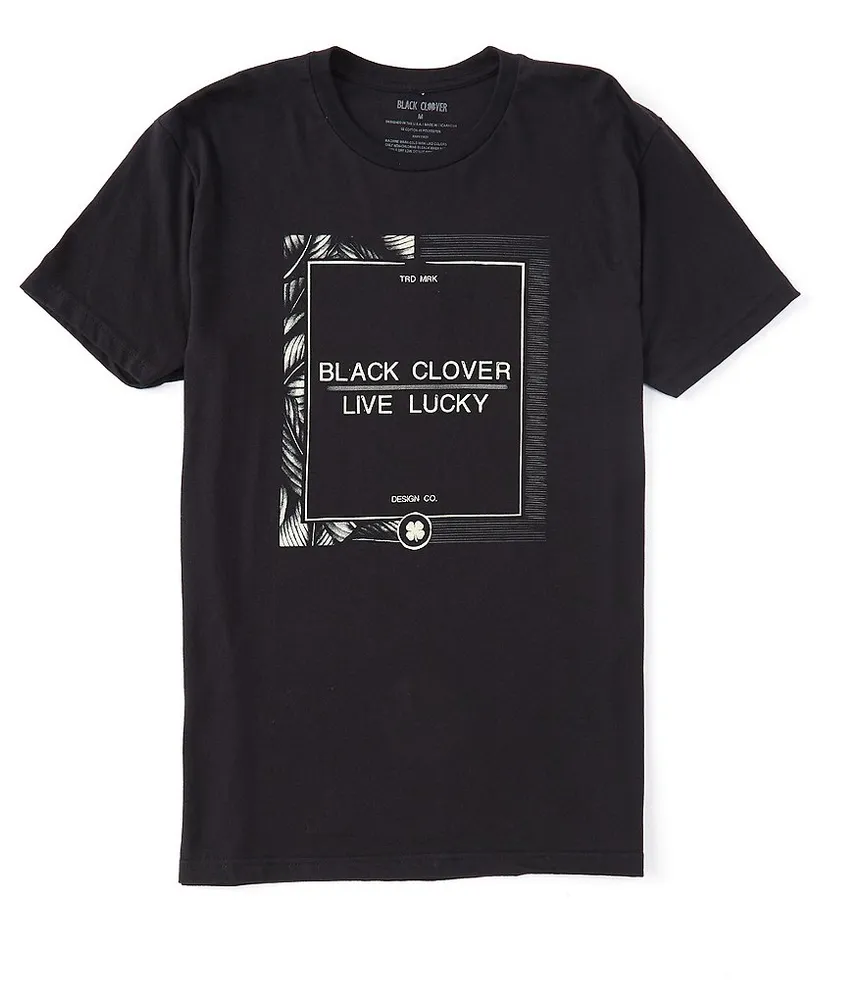 BLACK CLOVER Short-Sleeve Dark Floral Graphic T-Shirt | Green Tree