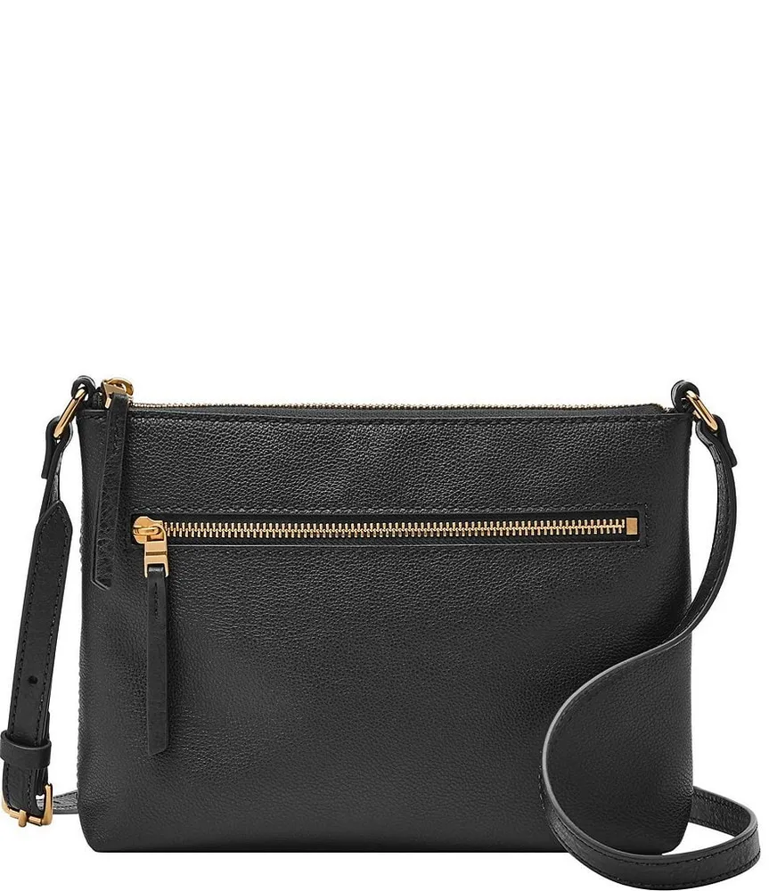 Fossil Fiona Leather Small Gold Hardware Crossbody Bag | Green