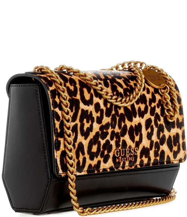 Guess Iseline Leopard Convertible Crossbody Bag | Green Tree Mall