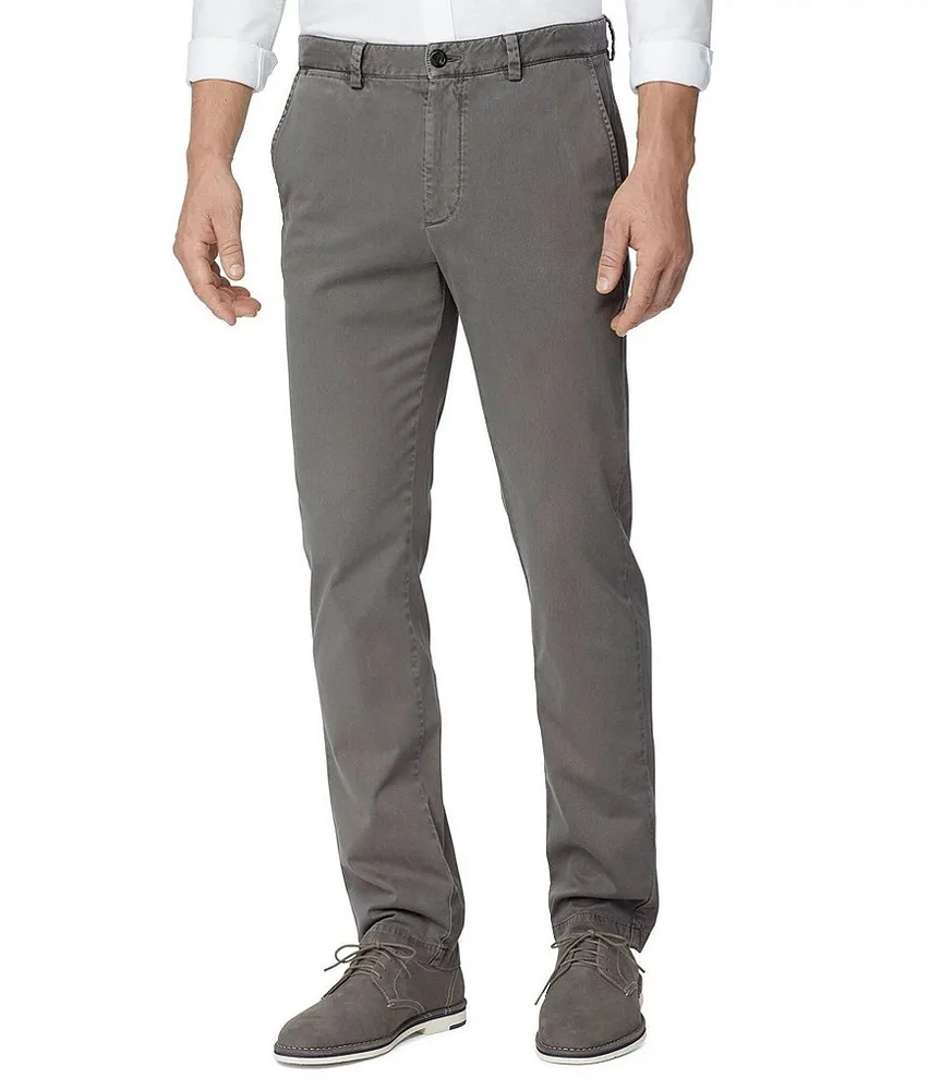 Johnston & Murphy Washed Straight Leg Flat Front Stretch Chino