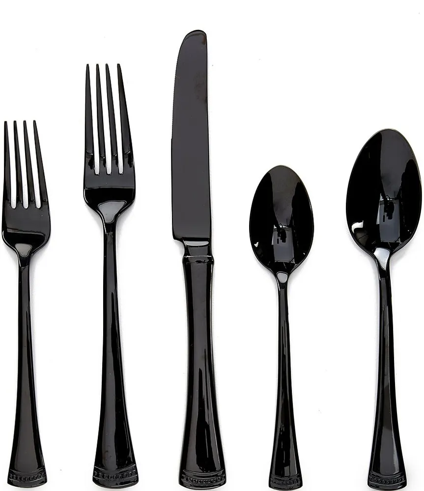Lenox Portola Black 20Piece Stainless Steel Flatware Set Green Tree Mall