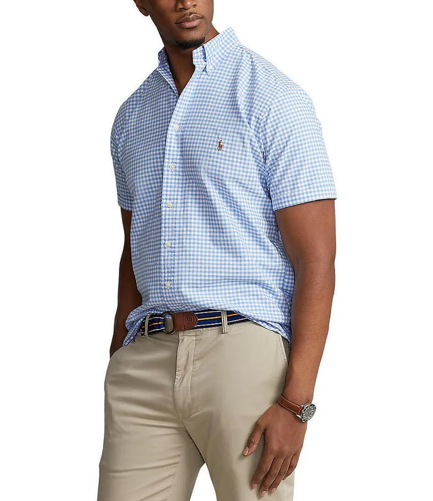 Polo Ralph Lauren Big & Tall Check Oxford Short Sleeve Woven Shirt