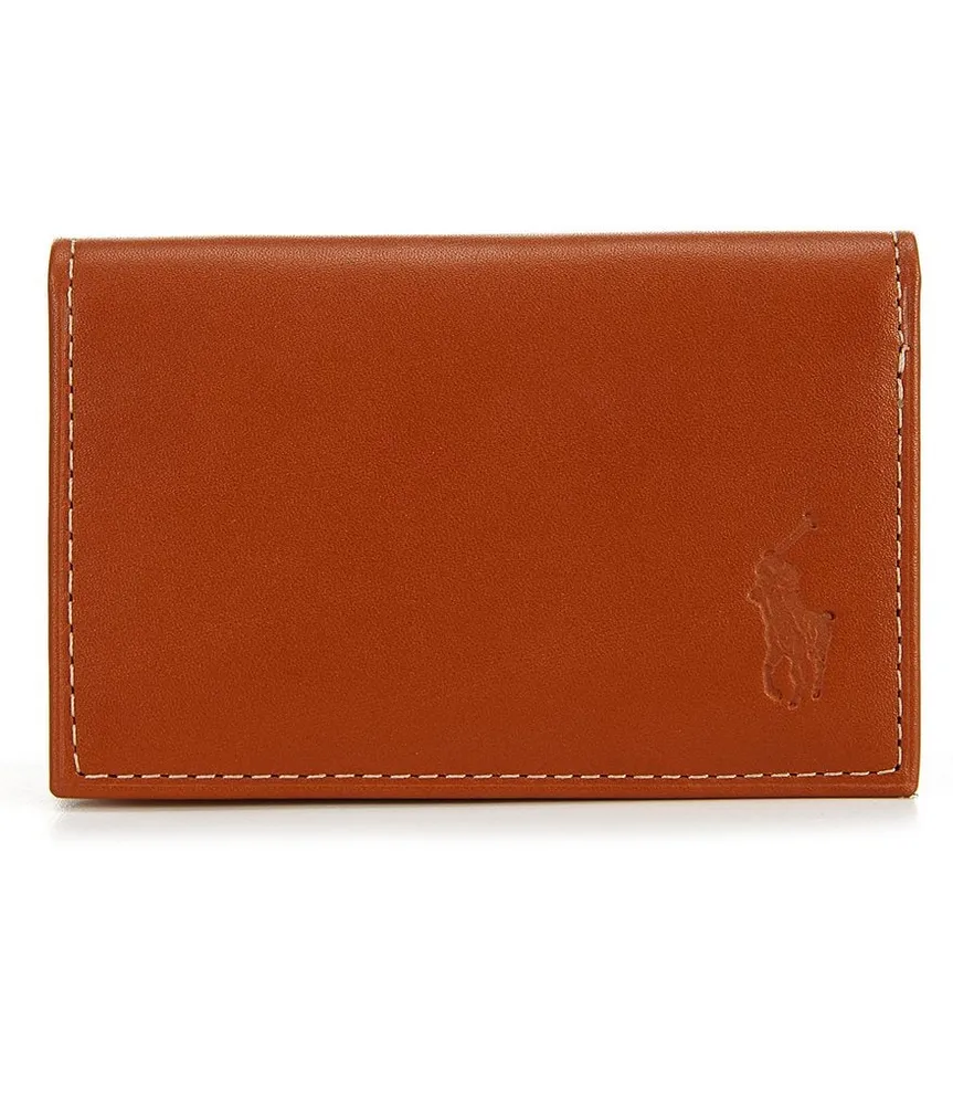 Polo Ralph Lauren Burnished Leather Card Wallet | Green Tree Mall