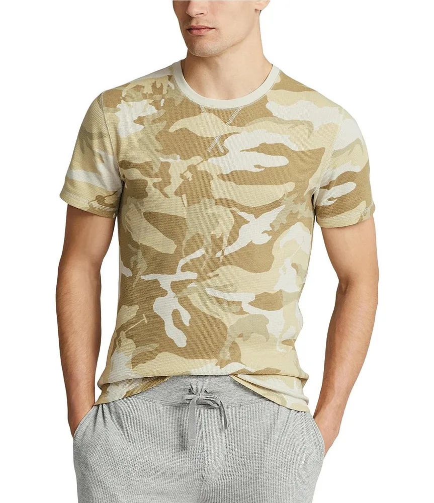 Polo Ralph Lauren Short Sleeve Camouflage Printed Waffle-Knit Tee