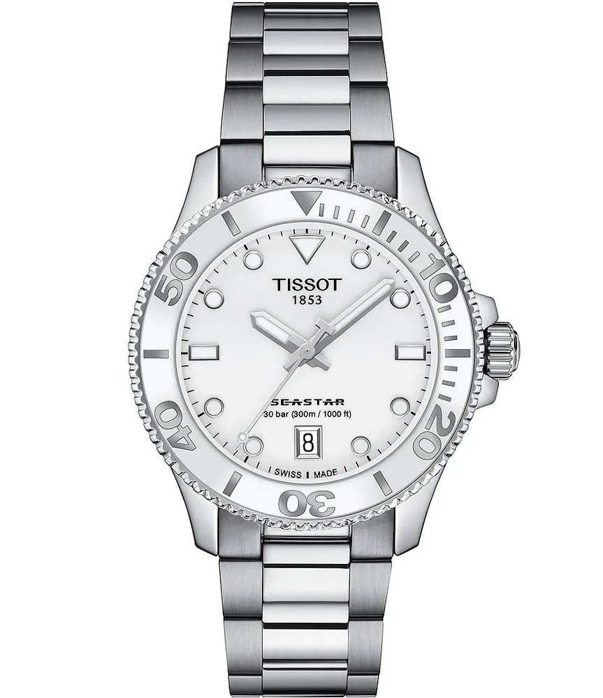 Tissot Unisex Seastar 1000 Quartz Analog Stainless Steel Silver