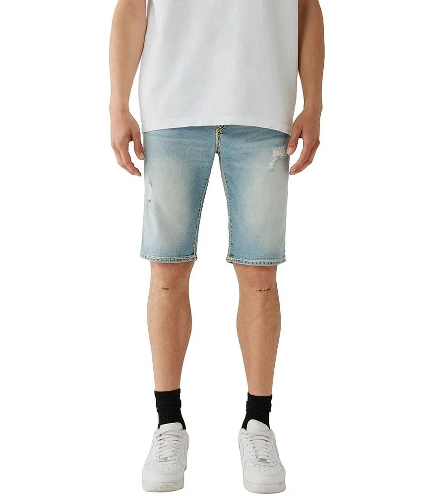 True Religion Super-T Rocco Stretch 12#double; Inseam Denim Shorts