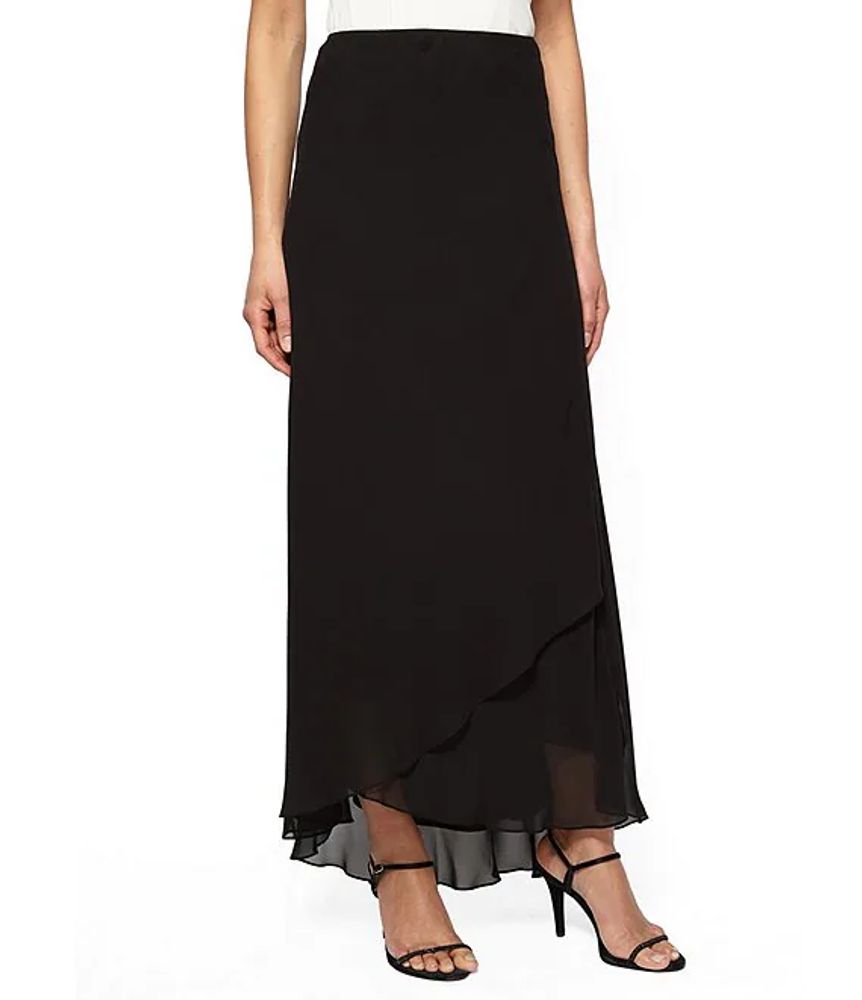 Alex Evenings Chiffon Tulip Hem Maxi Skirt | Green Tree Mall