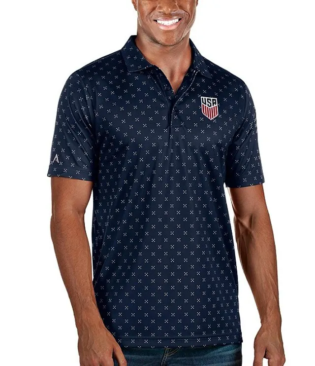 Antigua USA Soccer Spark Short Sleeve Polo Shirt CoolSprings