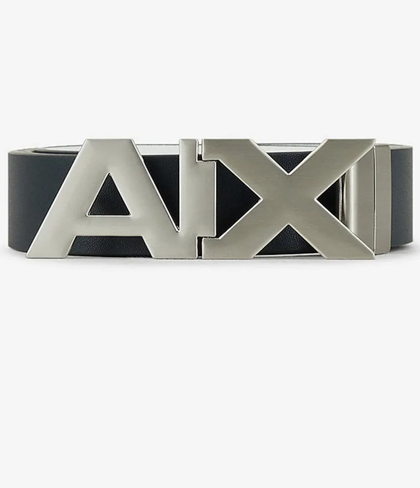 Armani Exchange Navy AX Hinge 1.2 double Reversible Belt Pueblo