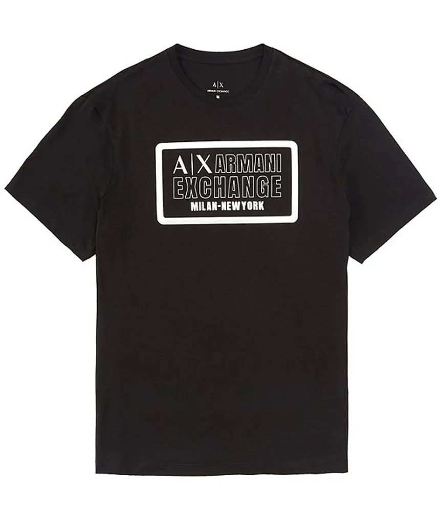 Armani Exchange Outline Box Logo Short Sleeve T Shirt Hamilton Place