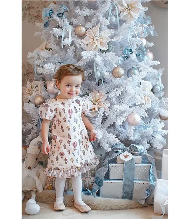 Atelier Choux Paris Little Girls 2T 3T Hot Air Balloons Velour