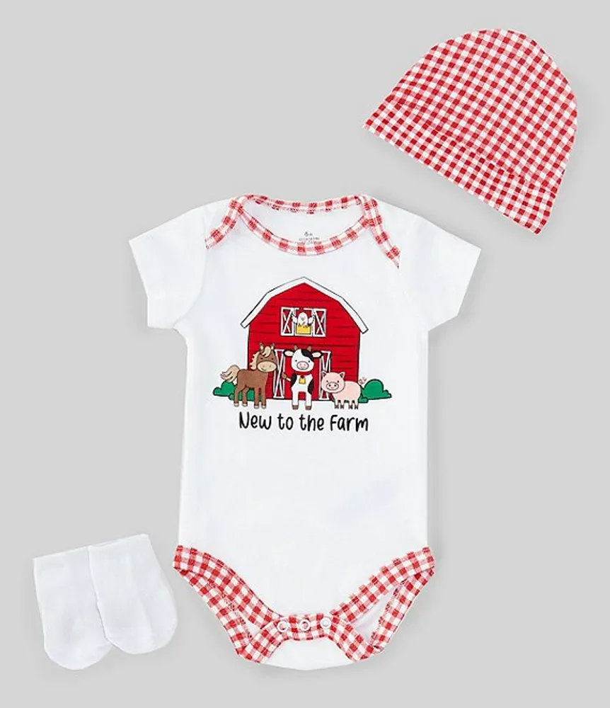 Baby Starters 3 12 Months Short Sleeve Farm Print Bodysuit