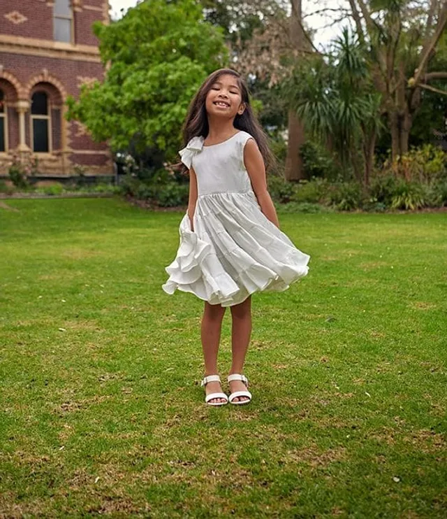 Bardot Big Girls 7 16 Anja Sleeveless Tiered Fit And Flare Dress