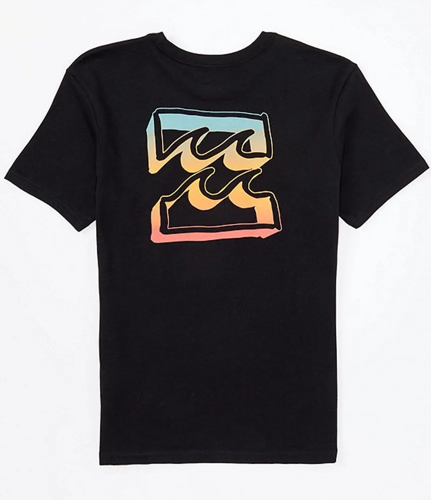Billabong Big Boys 8 20 Short Sleeve Crayon Wave Graphic T Shirt