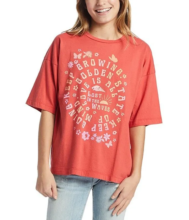 Billabong Big Girls 7 16 Short Sleeve Good Vibes T Shirt
