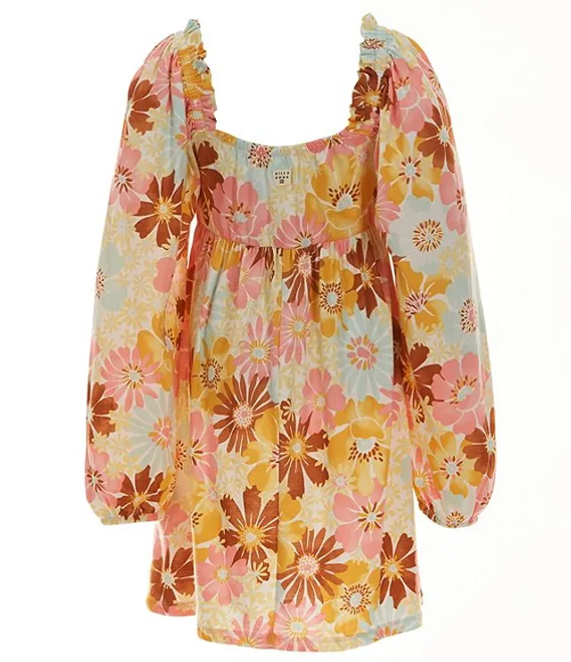 Billabong Big Girls 8 12 Blouson Sleeve Blossom Printed A Line