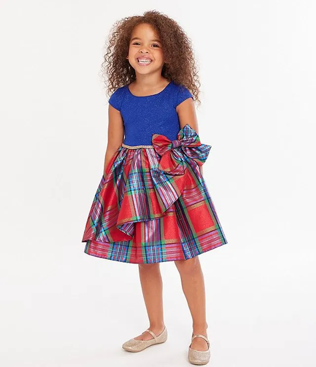 Bonnie jean new arrivals plaid taffeta dress