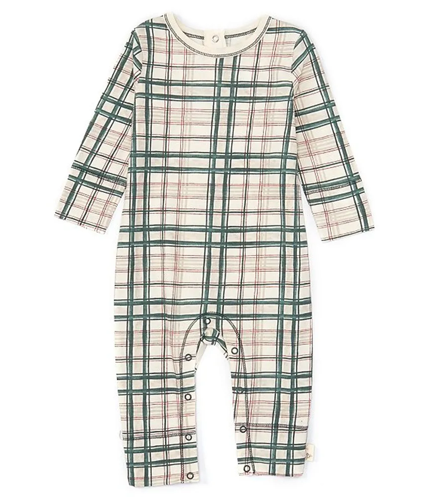 Burt s Bees Baby Boys Newborn 12 Months Long Sleeve Irish Plaid
