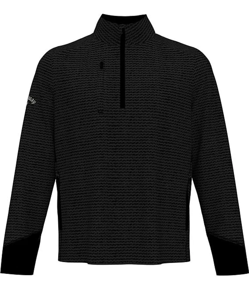 Callaway Long Sleeve Horizontal Stripe Double Knit Thermal Golf