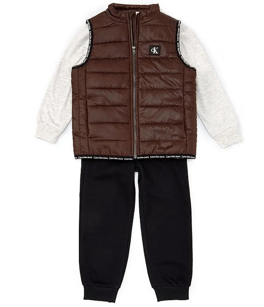 Calvin Klein Little Boys 2T 7 Sleeveless Quilted Microfiber Vest