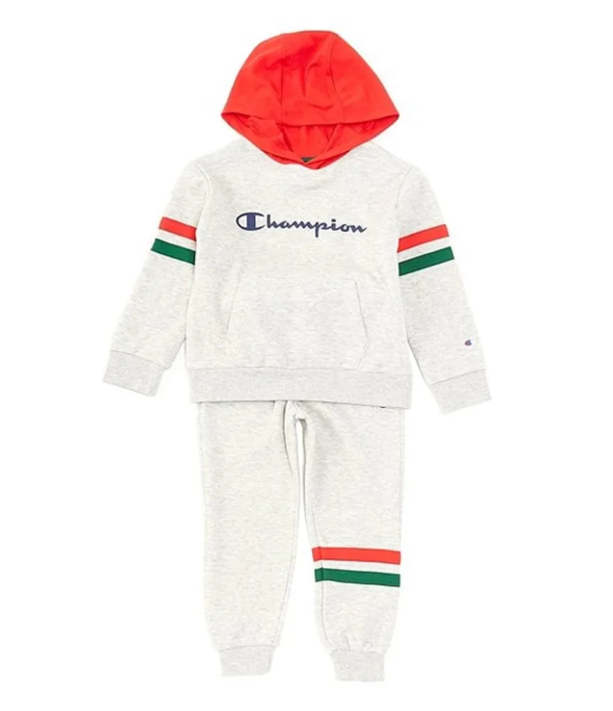 Champion Little Boys 4 7 Long Sleeve Color Block Stripe Fleece