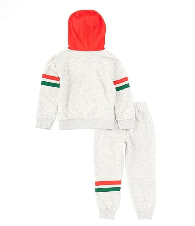 Champion Little Boys 4 7 Long Sleeve Color Block Stripe Fleece